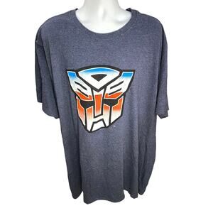 Transformers Autobot Logo T-Shirt 4XLT Blue Graphic Tee